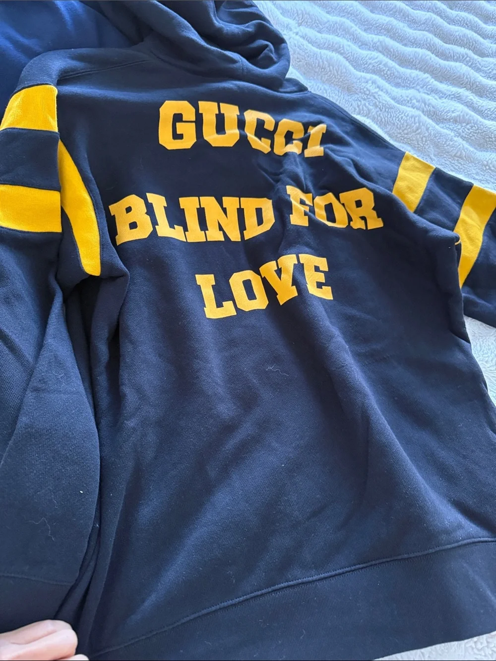 Gucci unisex Black & Yellow 'Eschatology' Crewneck Hoodie Sweatshirt size S
